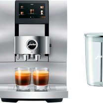 Jura Z10 Fully Automatic Coffee Machine Aluminum White with Glass Milk Container, 16.9 Oz